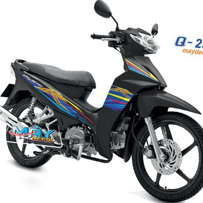 Tem xe wave blade 110 dán xe đen