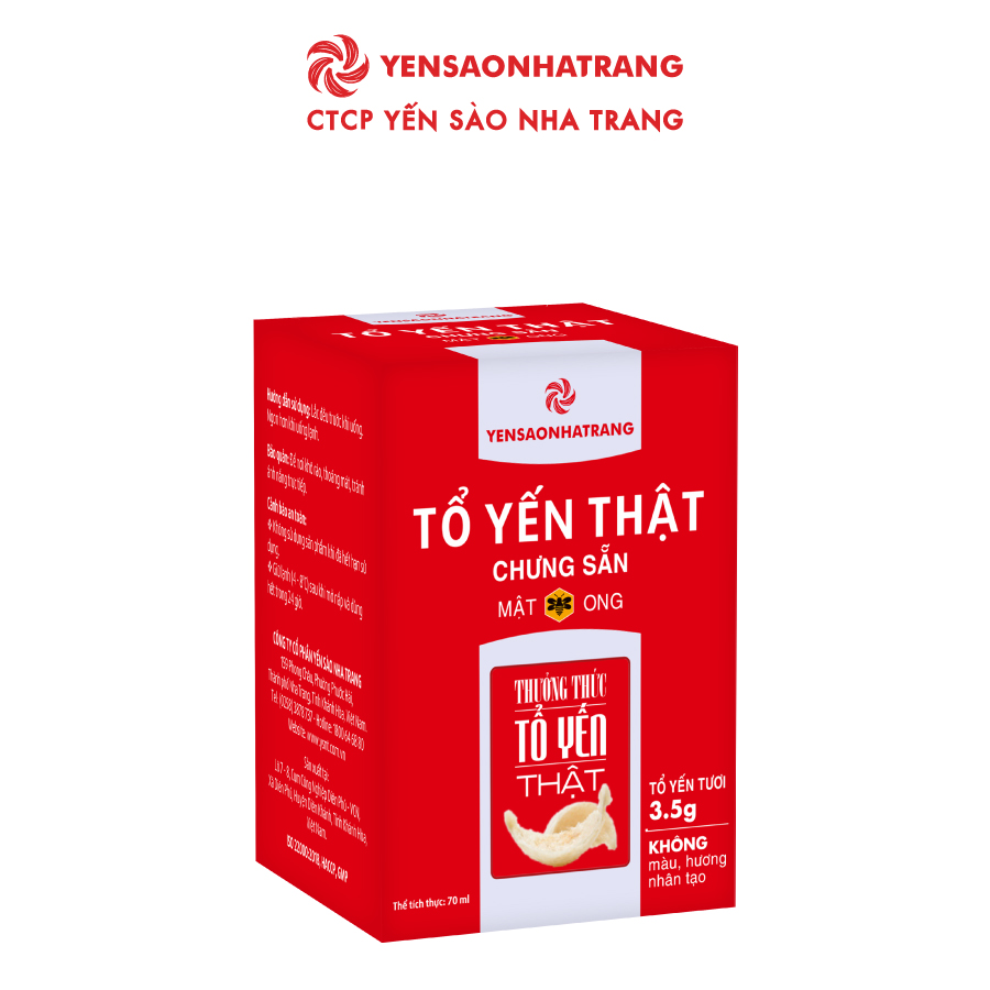 [HCM]Lọ Tổ Yến Thật Chưng Sẵn Vị Mật Ong 70ml Yến Sào Nha Trang