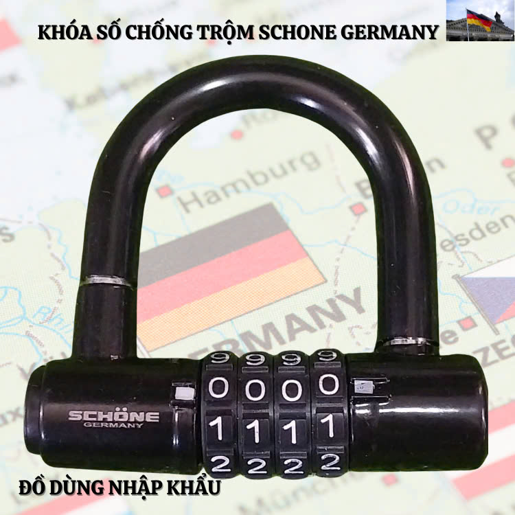 Khóa số chống trộm cao cấp SCHONE hàng nhập bãi GERMANY