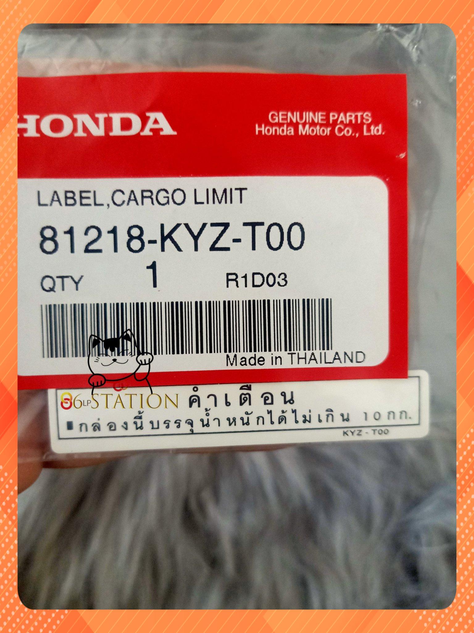 Tem thông số dán thùng hành lý wave 125i thái lan