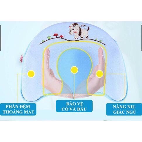 Gối chống bẹp đầu cao su non cho bé