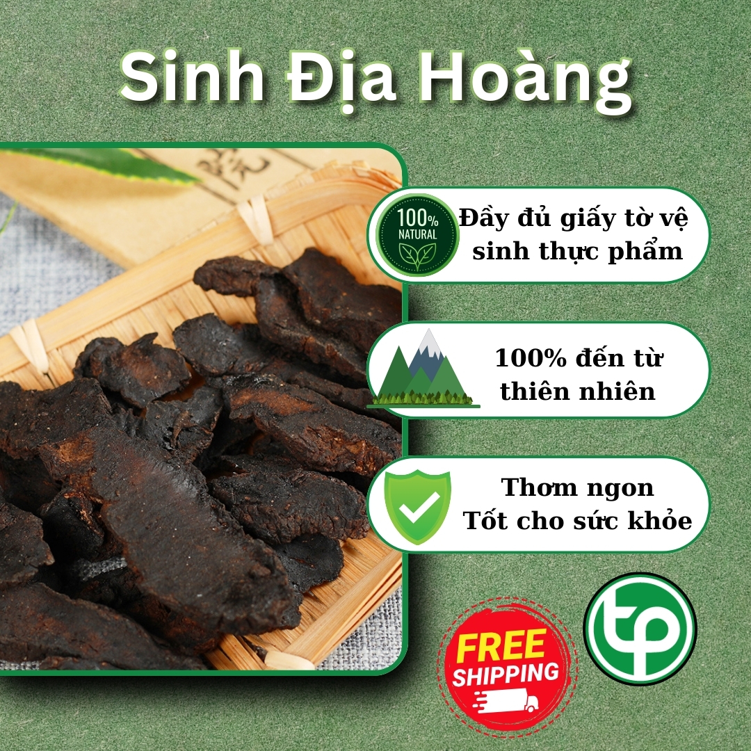 Dried Sheng Di Huang 500g - Clean, Green, High Quality Product - Standard of Tan Phat Herbal Company