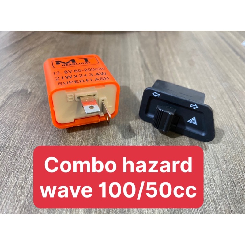 Công tắc hazard wave 110cc/100cc/50cc gắn zin nháy nhanh tít mù