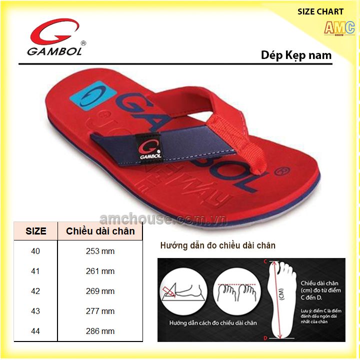 Dép Kẹp Nam Thái Lan Gambol Gm11220