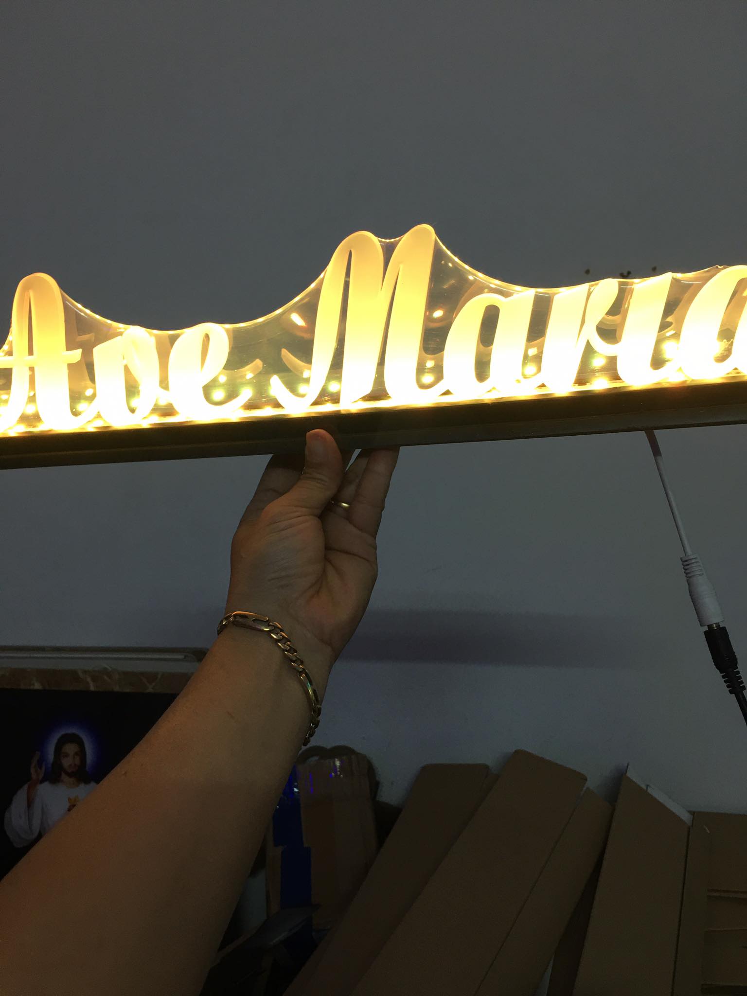 Tranh điện - Đèn led đổi màu - AVE MARIA