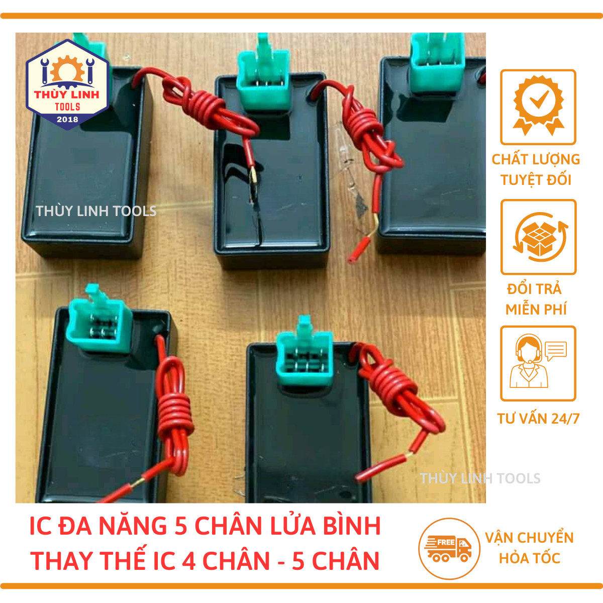 IC độ lửa bình, IC đa năng 5 chân xe máy Phụ Tùng Thùy Linh