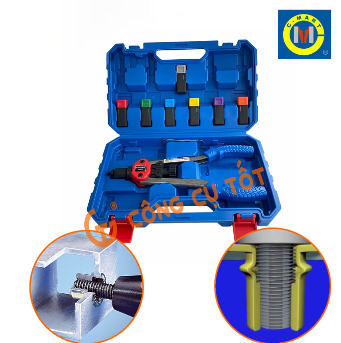 Kềm rút rive đinh tán ren ecu - kìm rút ốc tán c-mart c0222, ls+ ls900253 m3-m10