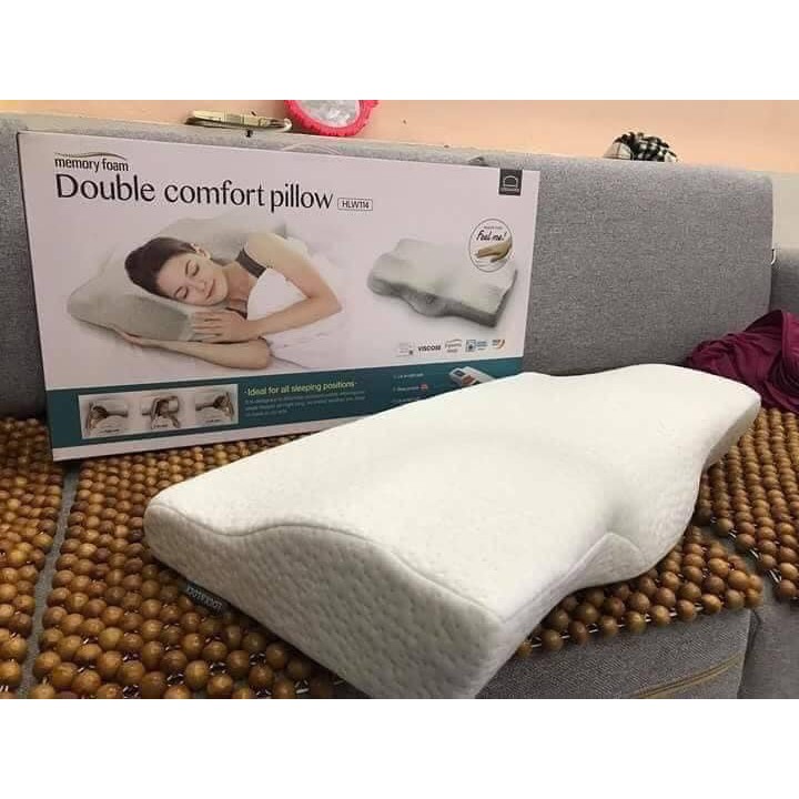 gối cong memory foam 50d lock&lock hlw114