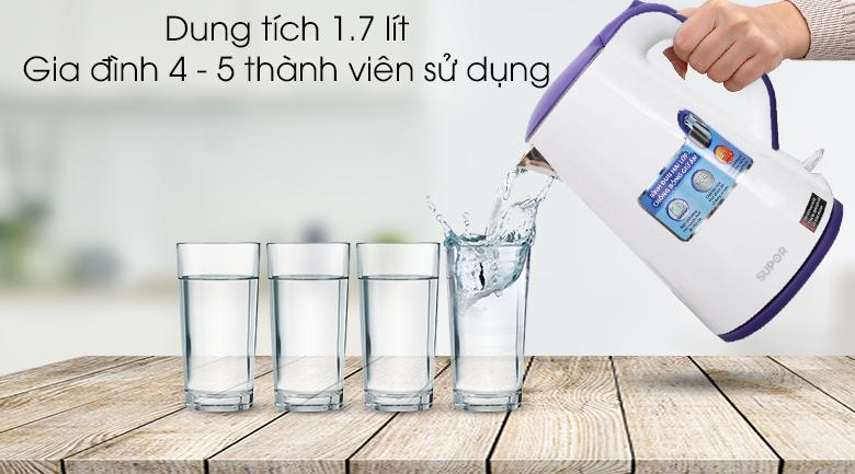 Bình siêu tốc Supor 1.7 lít SWF17S20AVN