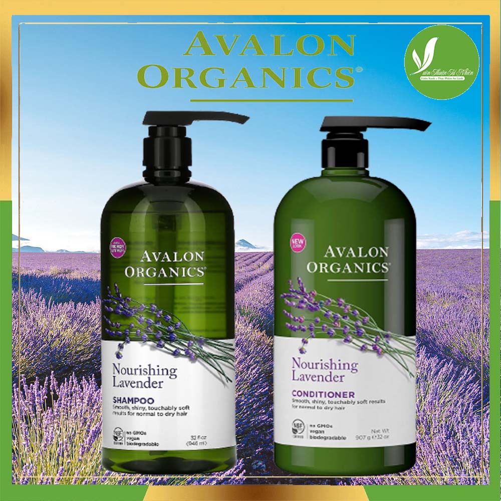 Dầu gội và xả Lavender chai lớn Avalon Organic (946ml)