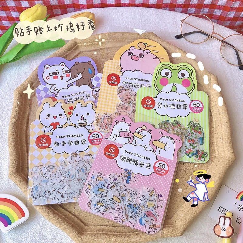 [ATKSHOP] Sticker trang trí sổ tay thủ công hình động vật