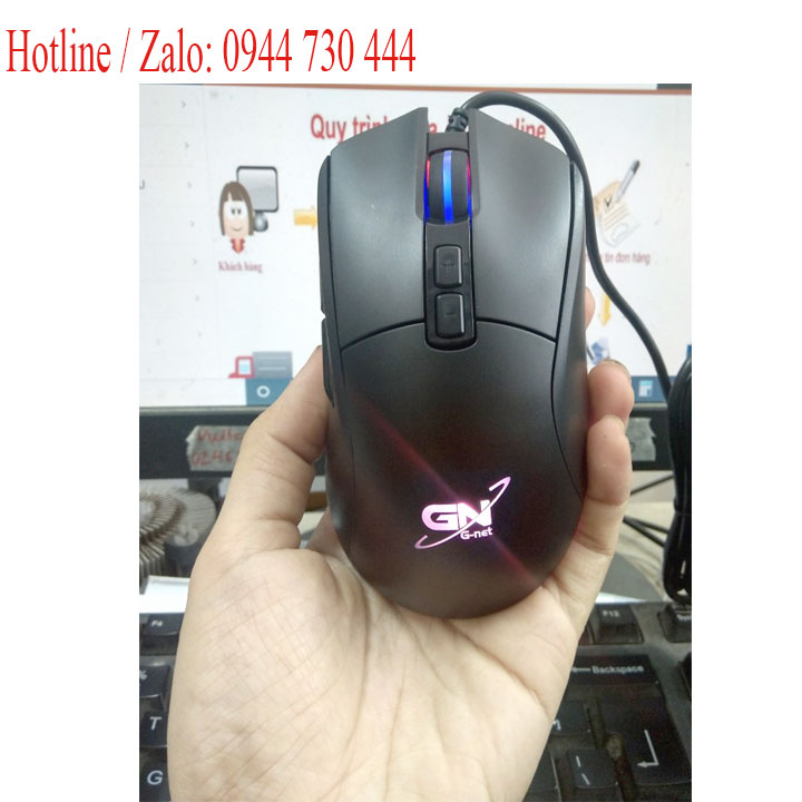 Chuột gaming Gnet M30 4000DPI led RGB