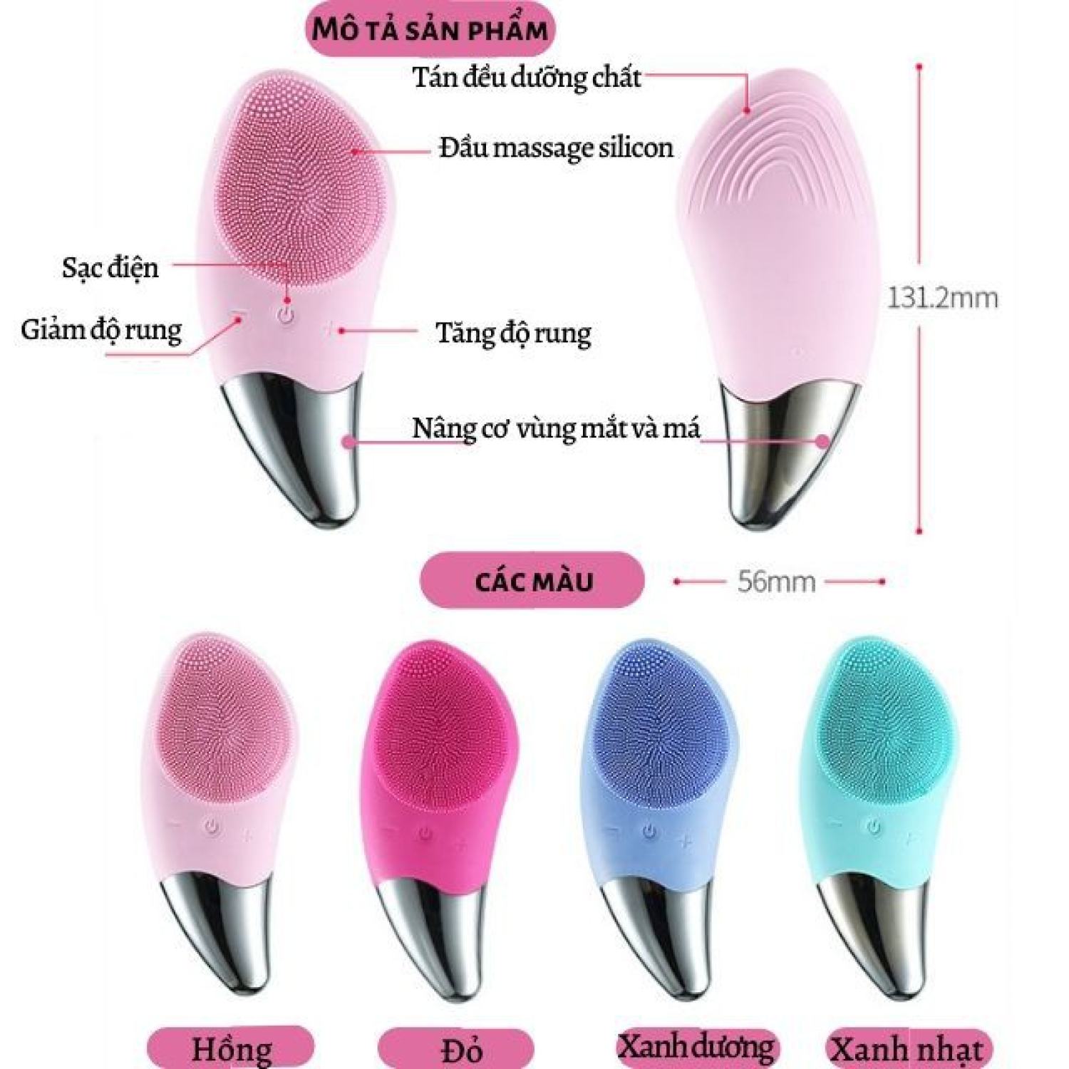 Máy Rửa Mặt Cầm Tay Nâng Cơ mɑssage Chăm Sóc Da Mặt