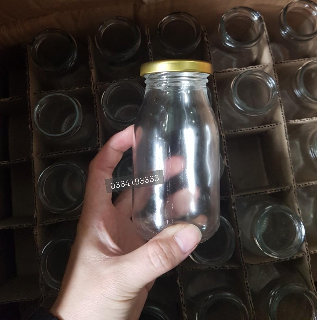 Set 10 chai thủy tinh 200ml đựng sữa