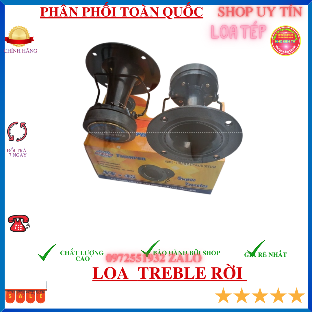 Cặp Loa treble rời tăng tiếng treble cho dàn âm thanh