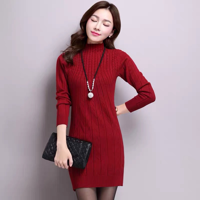 Len dáng dài body - áo len nữ
