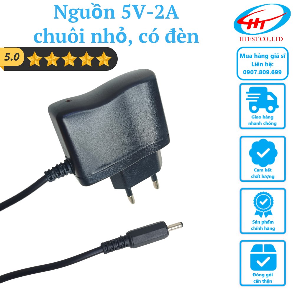 Nguồn 5V-2A chuôi nhỏ, có đèn - SP002120