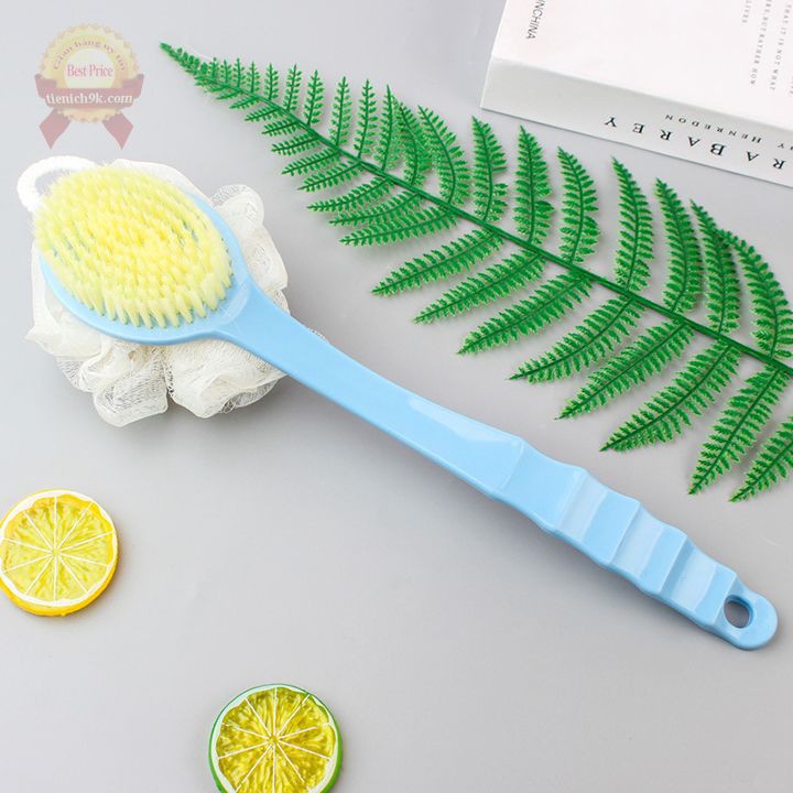 Brush Back foaming long handle grip tools scrub back when the bath by foaming cotton soft commercial