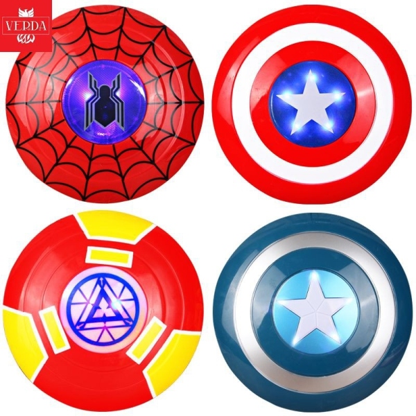 Bộ Khiên Âm Thanh Ánh Sáng Siêu Nhân Bé Cosplay Khiêng Captain Iron man Spiderman Trẻ Em Người Nhện Sắt Hero Led Shield