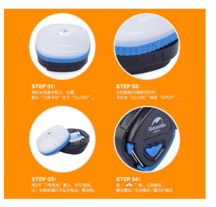 Đèn lều pin 3A NatureHike NH16D300-D