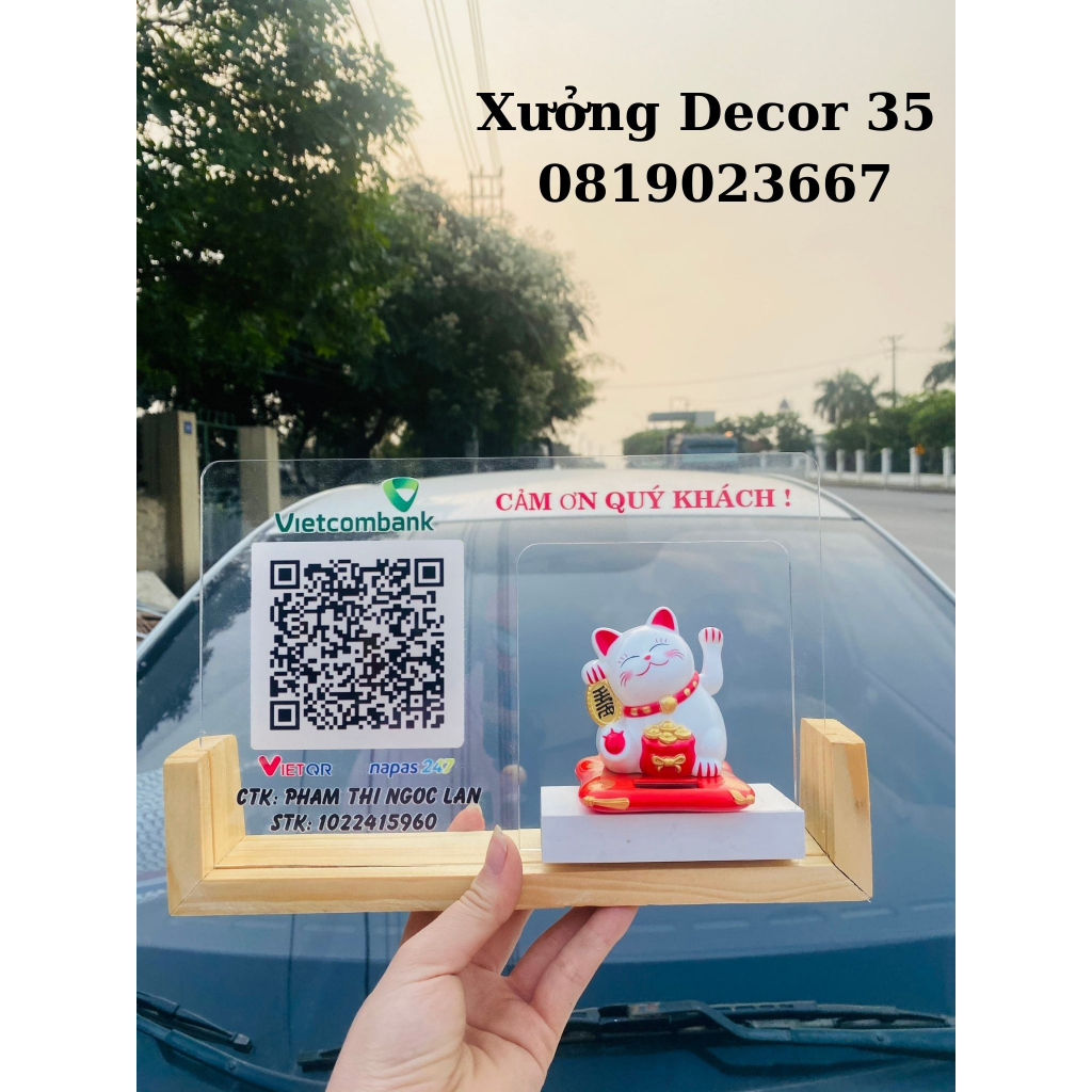 Bảng Quét Mã Qr Mèo Thần Tài Vẫy Tay, In Thông Tin Theo Yêu Cầu