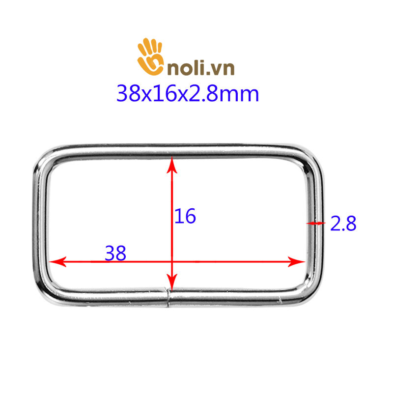 Rectangular eyelets 3.8cm