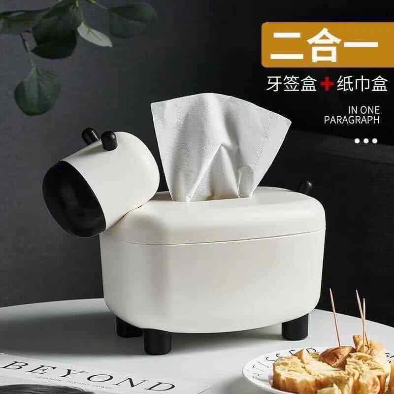 [HCM]Hộp đựng khăn giấy hình bò sữa