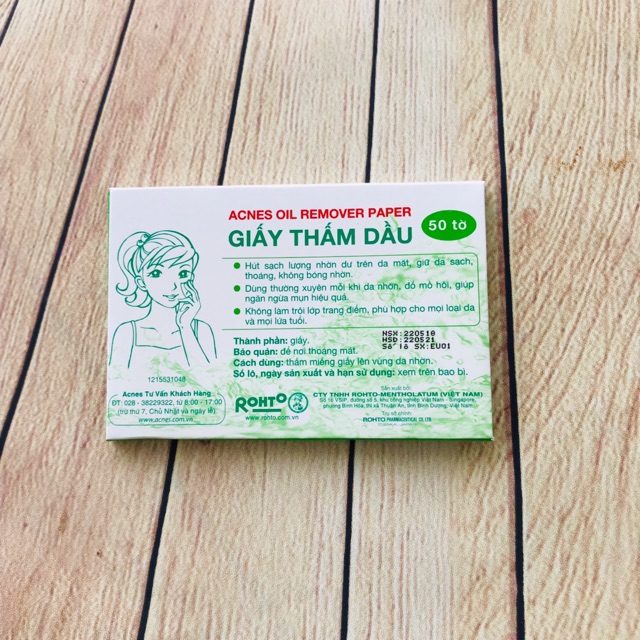 Giấy thấm dầu Acnes 50 tờ