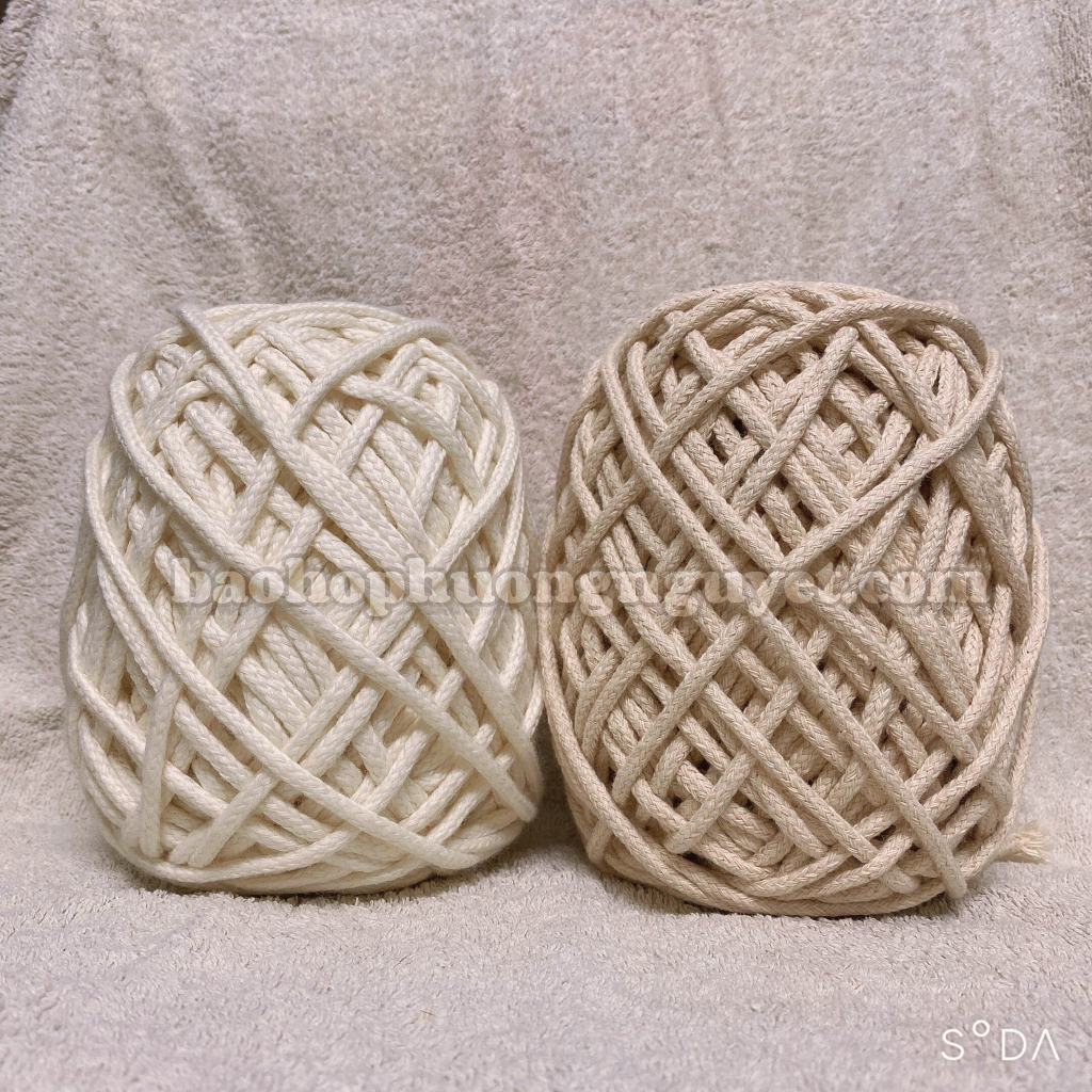 Dây macrame dạng dệt , dây cotton, dây thừng macrame trang trí