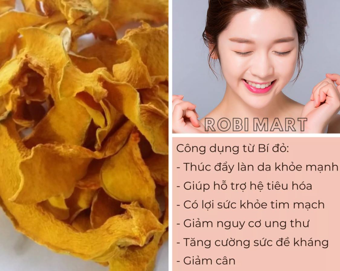 Bí đỏ thái lát sấy lạnh - Gói 20g