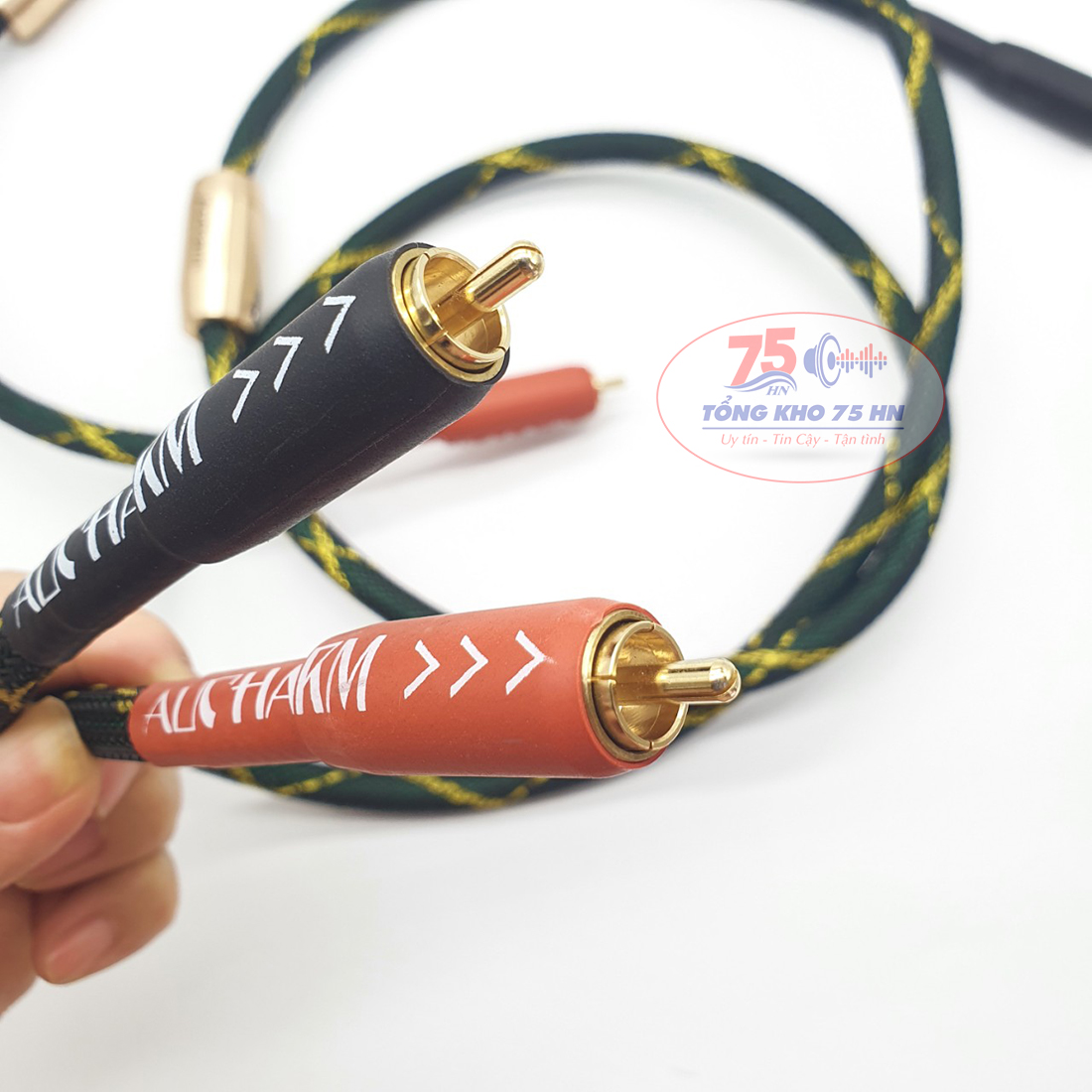Cặp dây tín hiệu âm thanh Aucharm RCA cao cấp dài 1m