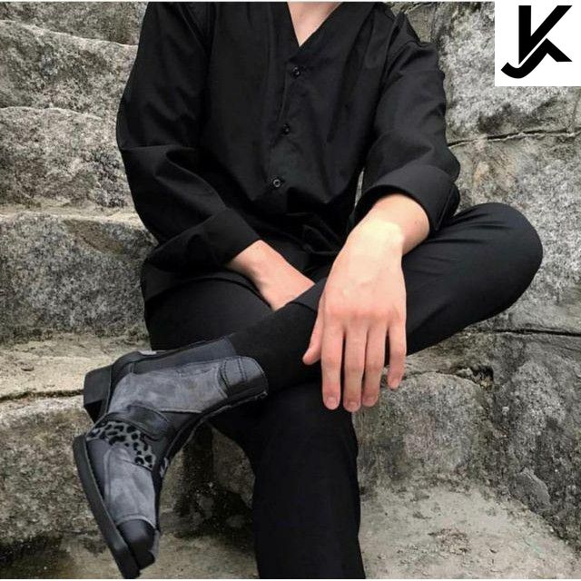 Áo SOMI Đen TRƠN DÀI TAY BASIC Nam Nữ Unisex