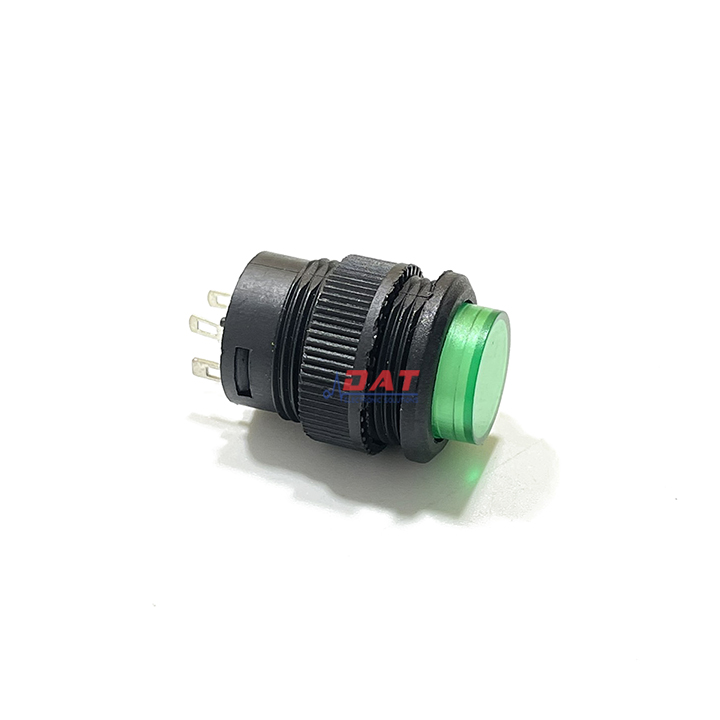 Nút nhấn tự nhả có đèn 16mm r16-503ad 4 chân