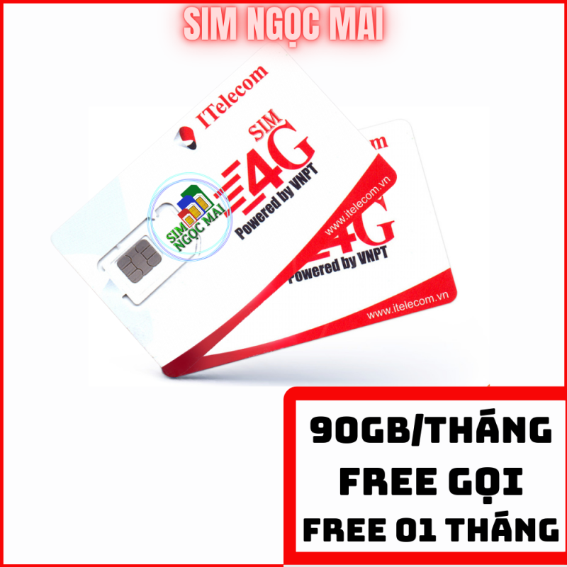 SIM 4G Itel gói MAY tặng 90GB DATA Chỉ 77K/Tháng -  nạp thẻ vinaphone - Sim Ngọc Mai