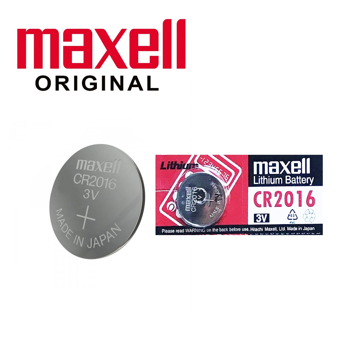 5 viên Pin CMOS CR2016 Maxell Lithium Battery 3V (5 viên)