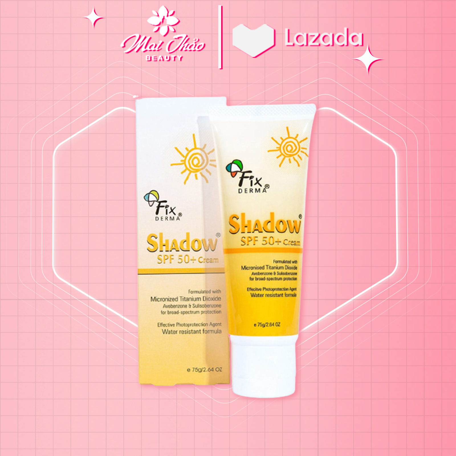 Kem Chống Nắng Toàn Thân Fixderma Shadow SPF 50+ (75g)