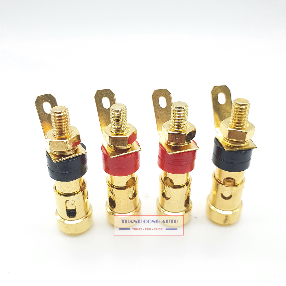 04 Cái Jack Cọc Loa Gắn Amply dạng nút nhấn Lớn | jack Loa | Trạm loa