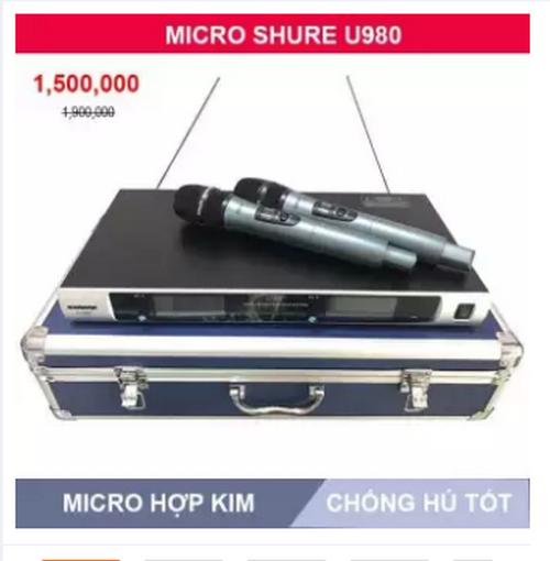 Micro không dây shure U980 loại 1