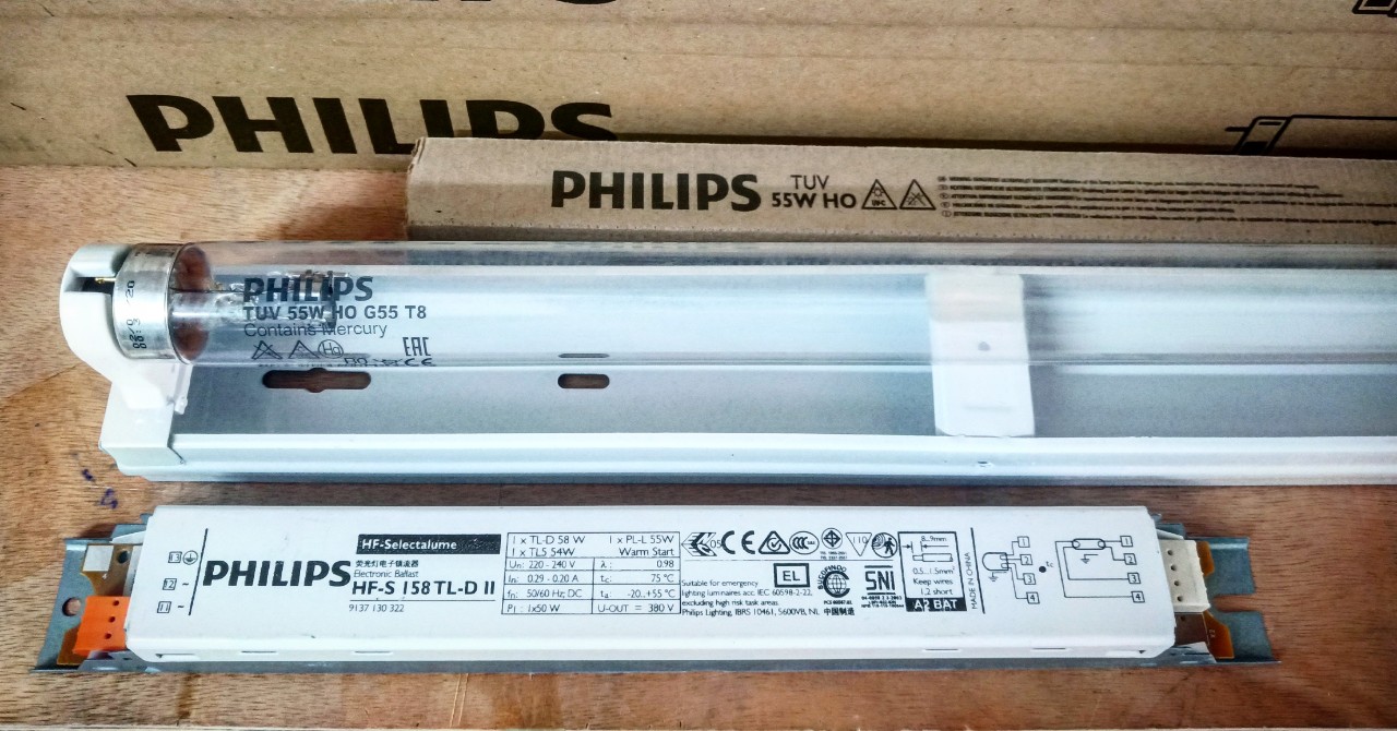 (SALE) Bộ đèn UV diệt khuẩn 55W hãng PHILIPS