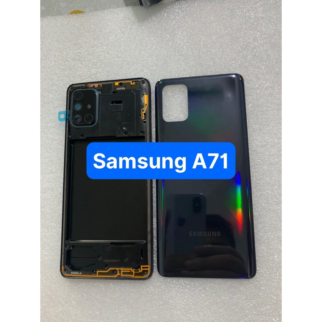 bộ vỏ samsung A71 - gồm lưng,sườn,phím,kính camera
