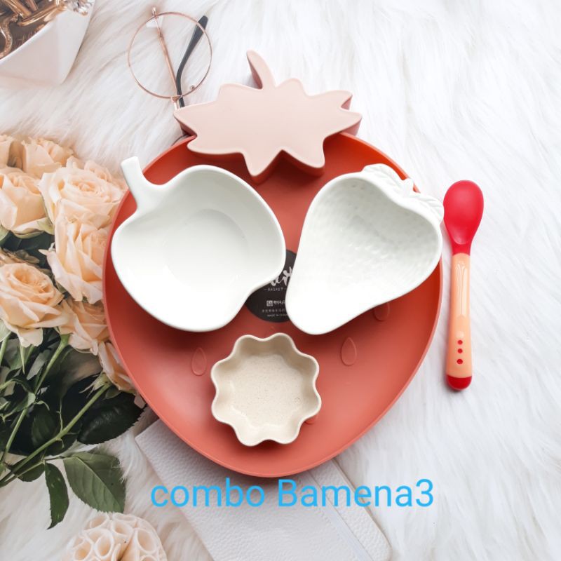 Combo bát ăn dặm bamena