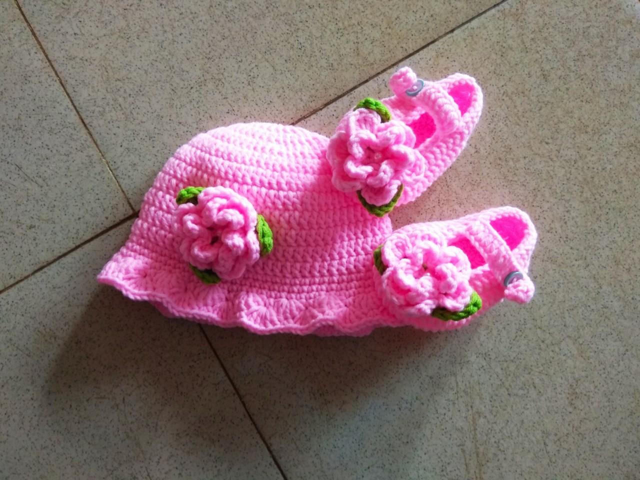 SET MŨ VÀ GIÀY LEN CHO BÉ SL042