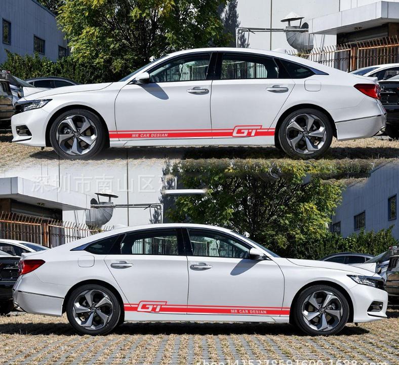 [HCM]Tem dán sườn xe phong cách thể thao GT (đỏ)