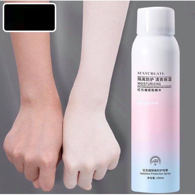 Xịt Chống Nắng Trắng Da Maycreate 150ml - Mẫu mới