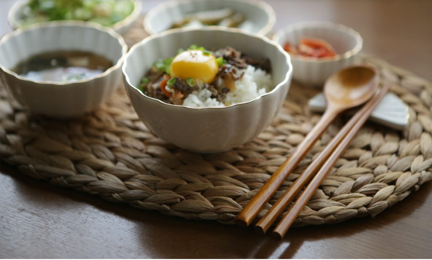 Erato - Bộ bát đĩa sứ Cotton 2 người 14P (Set tân gia) - 에라토 코튼 2인 그릇 홈세트