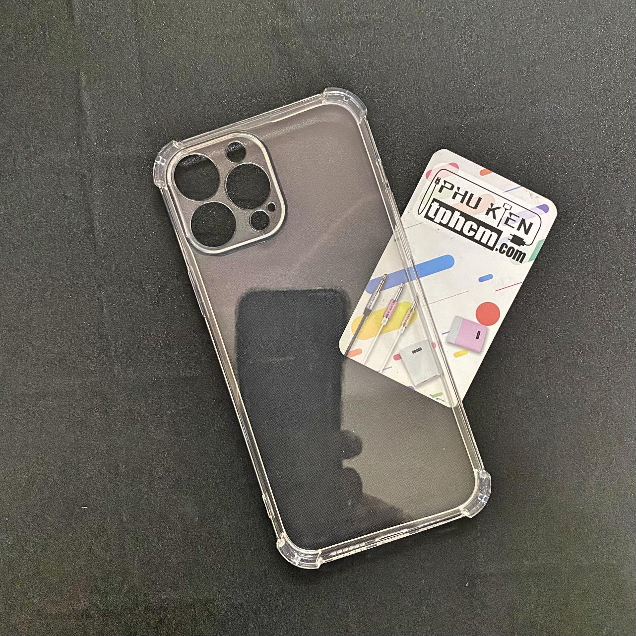 Ốp lưng iPhone 13 Pro Max dẻo Trong suốt Chống sốc