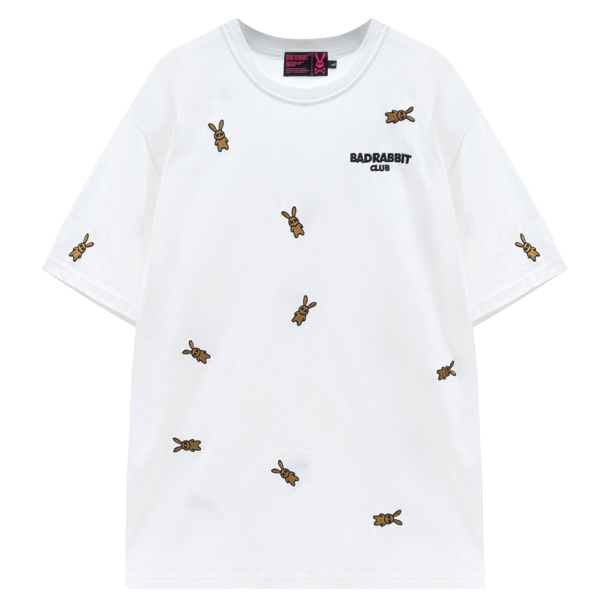 Áo Thun Unisex Bad Rabbit Rabbies Trắng Phông Nam Nữ 100% Cotton