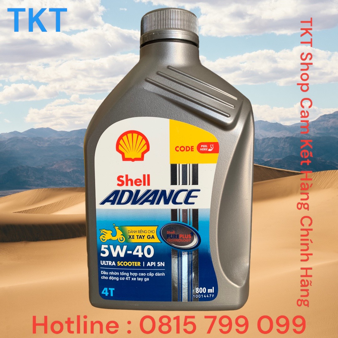 •	        Shell Advance    Ultra  Scooter   5W40  0.8 lít