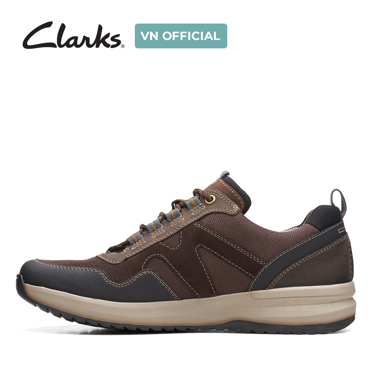 Giày Sneaker Da Nam Clarks - Wellman Trail