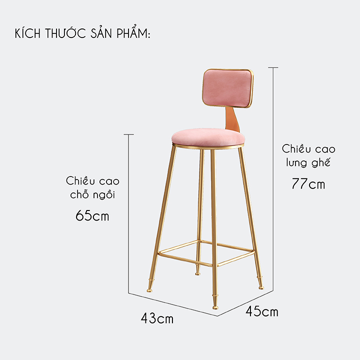 Ghế ngồi quầy bar NORDIC